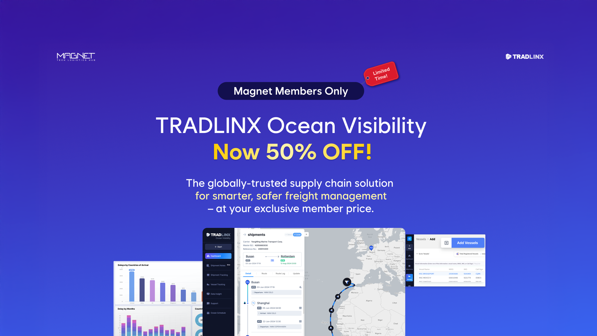 TRADLINX Ocean Visibility, Now 50% OFF!